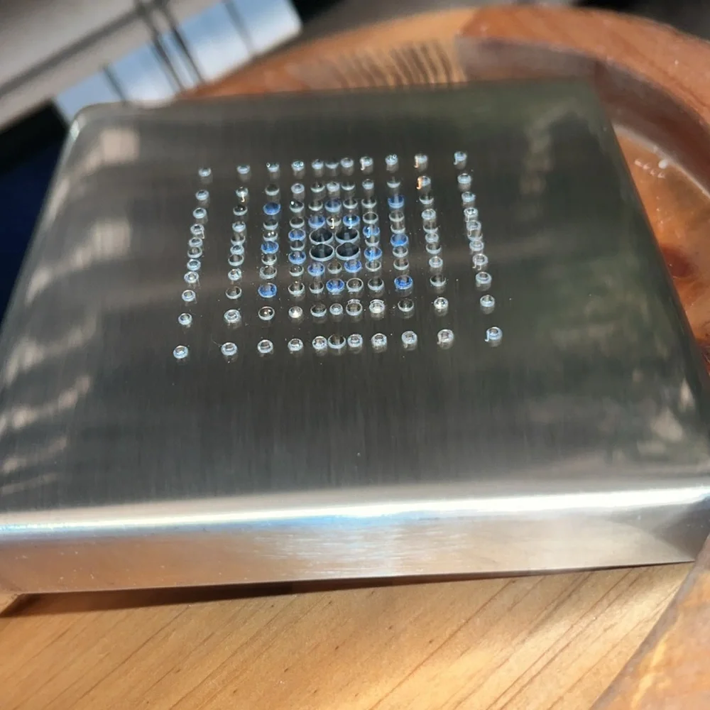Swarovski Jeweled Brushed Finish Silver Box with Velvet Lining New In Giftbox